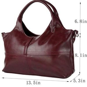 Leather Tote Bag Shoulder Bag Top Handle Satchel Ladies Purse Crossbody Hobo Bag